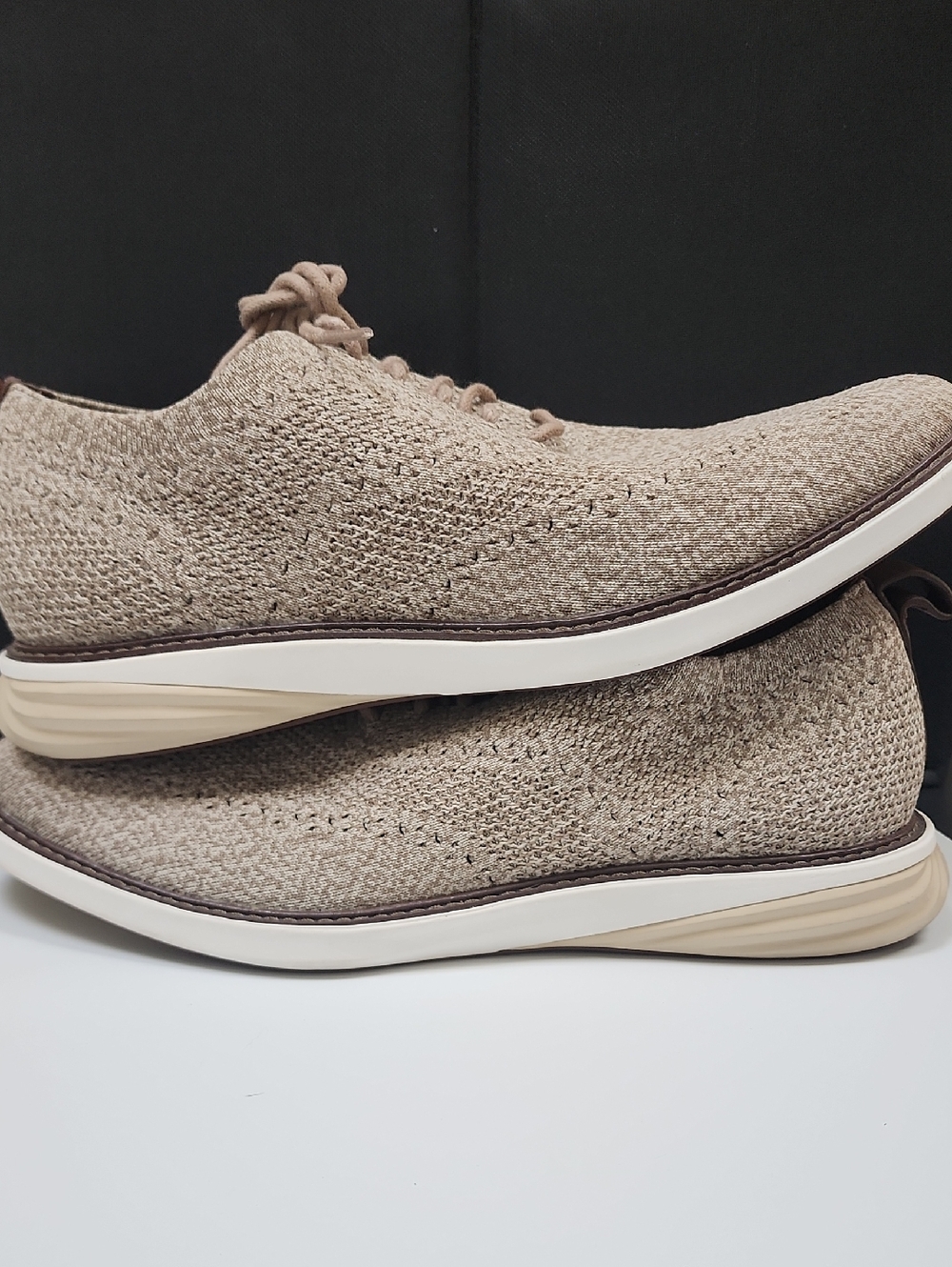 Cole‎ Haan Size 10.5m Men's Casual Knit Lace-Up Shoes - Beige
